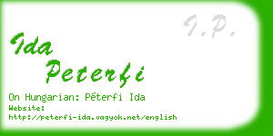 ida peterfi business card